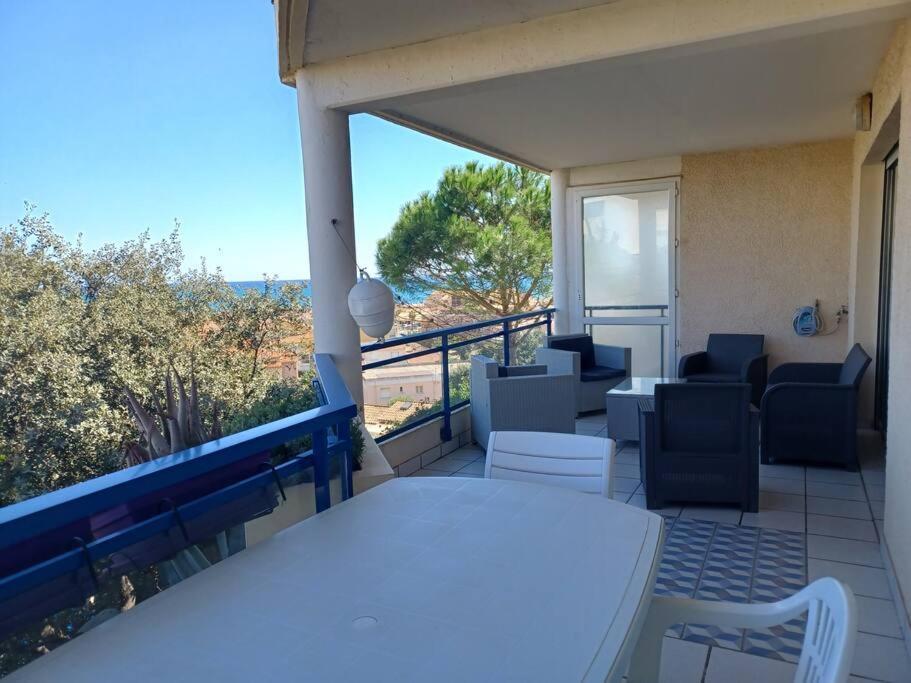 Plain-Pied, Terrasse, Piscine, Pleine Vue Mer, Plage A 6' A Pied, Parking, Wifi Fleury  Extérieur photo