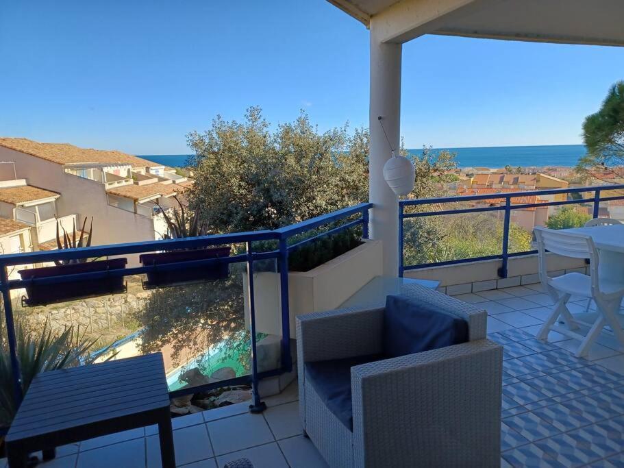 Plain-Pied, Terrasse, Piscine, Pleine Vue Mer, Plage A 6' A Pied, Parking, Wifi Fleury  Extérieur photo