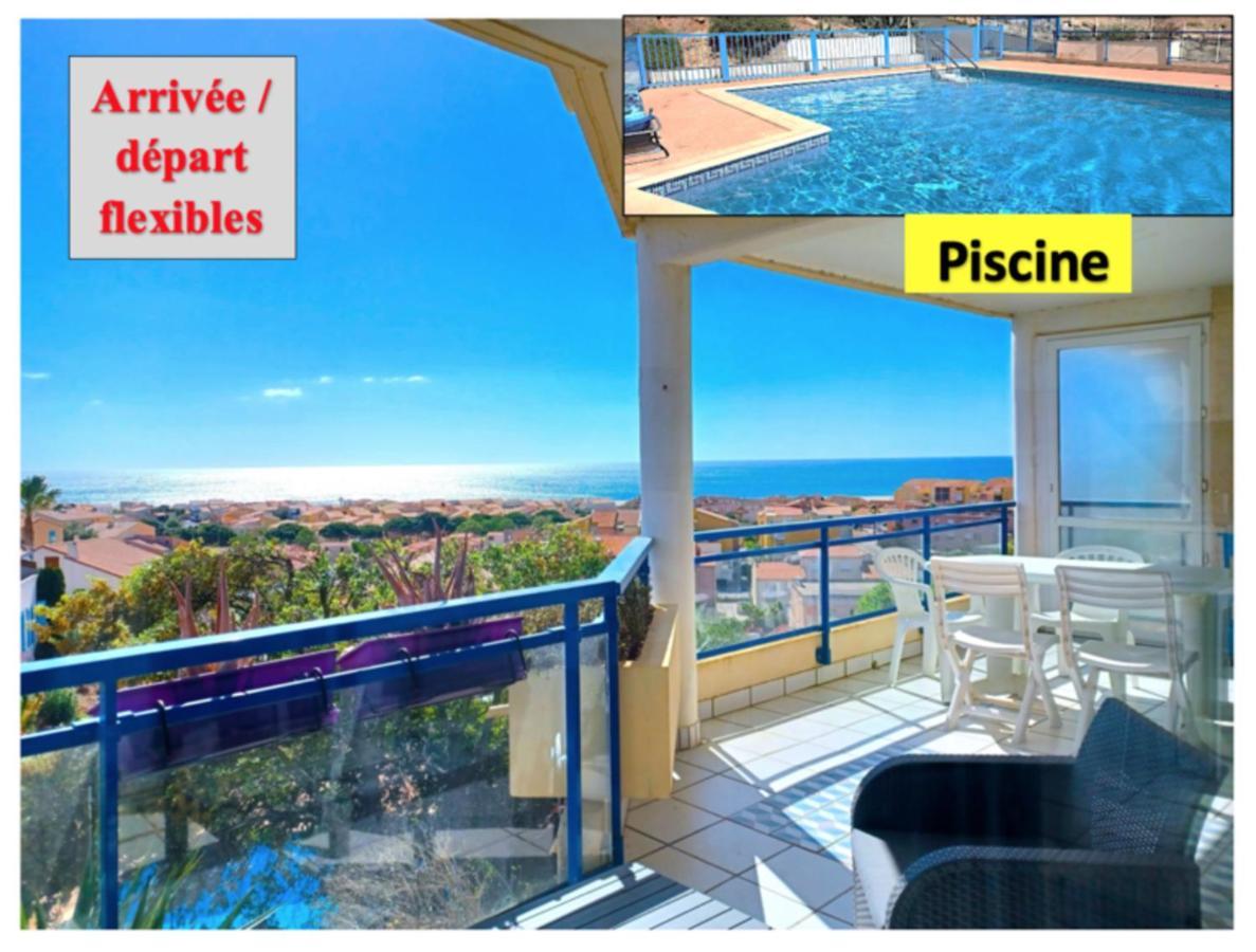 Plain-Pied, Terrasse, Piscine, Pleine Vue Mer, Plage A 6' A Pied, Parking, Wifi Fleury  Extérieur photo
